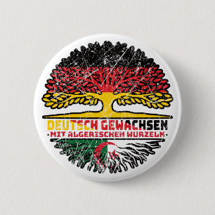 Algerisch Deutsch Deutschland Baum Wurzel 6 Cm Round Badge