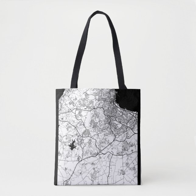 Algiers Algeria Map Tote Bag (Front)