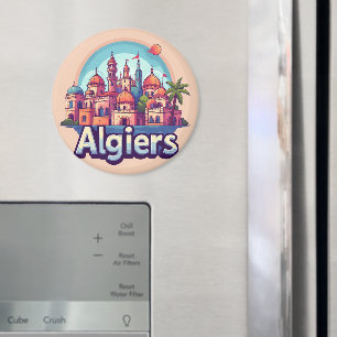 Algiers Cityscape With Historic Domes Magnet