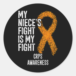 Algodystrophy My Niece's Fight Is My Fight CRPS Aw Classic Round Sticker