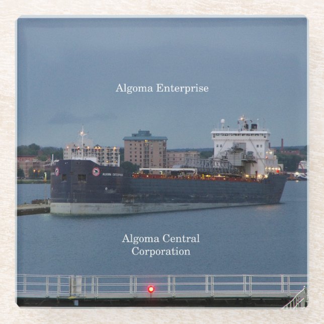 Algoma Enterprise glass coasters (Front)