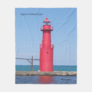 Algoma Pierhead Light blanket
