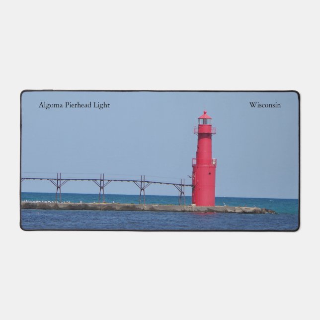 Algoma Pierhead Light desk mat (Front)