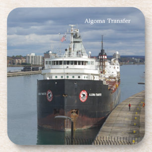 Algoma Transfer set of 6 hard plastic coasters