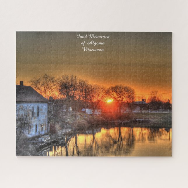 Algoma Wisconsin. Christmas Greetings Jigsaw Puzzl Puzzle (Horizontal)