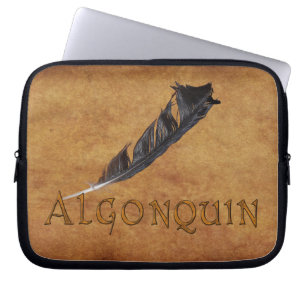 ALGONQUIN Native American Feather Laptop Sleeve