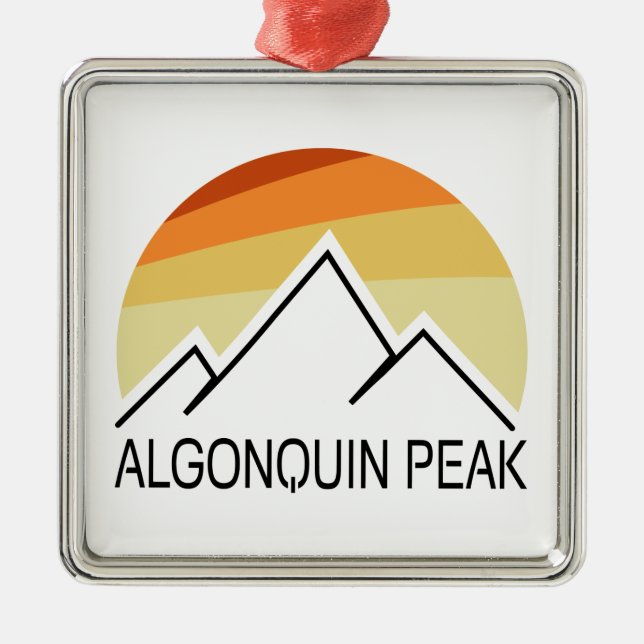 Algonquin Peak Retro Metal Tree Decoration (Front)