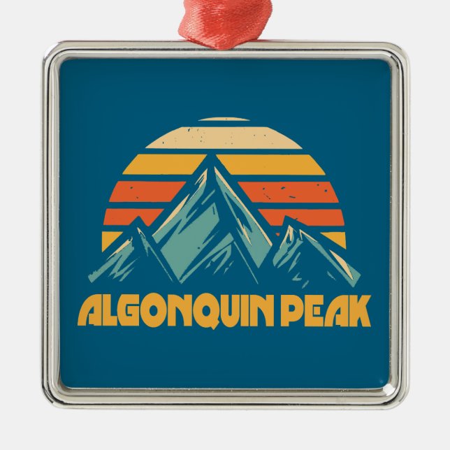Algonquin Peak Retro Turquoise Metal Tree Decoration (Front)