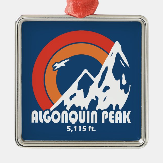 Algonquin Peak Sun Eagle Metal Tree Decoration (Front)