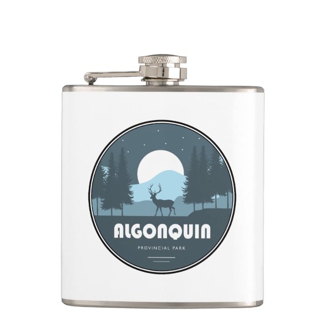Algonquin Provincial Park Deer Hip Flask (Front)