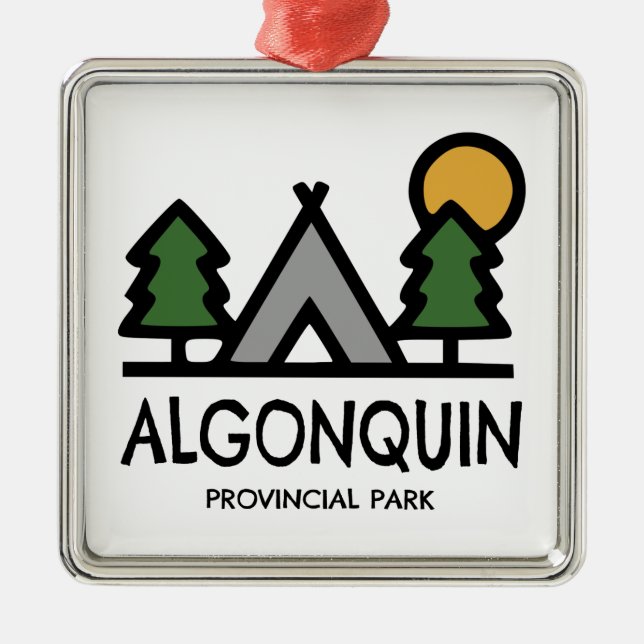 Algonquin Provincial Park Metal Tree Decoration (Front)