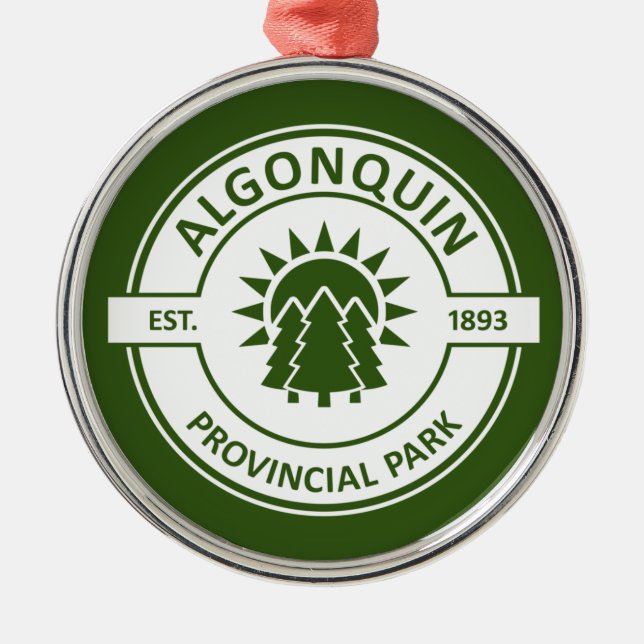Algonquin Provincial Park Metal Tree Decoration (Front)