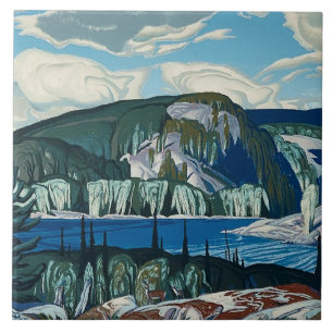 Algonquin Provincial Park Painting by AJ Casson Tile