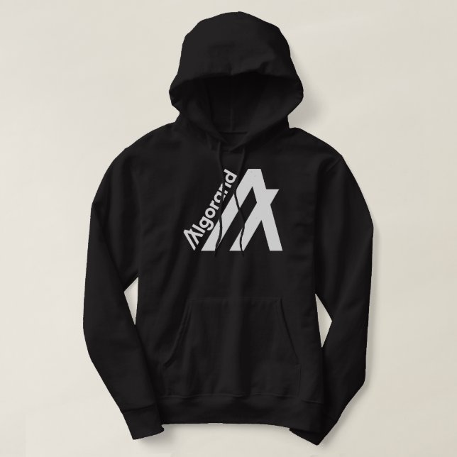 Algorand Crypto Vintage Retro Pullover Hoodie (Design Front)