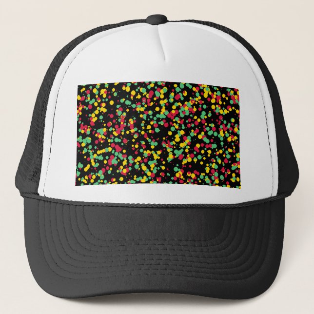Algorithmic Rasta Art Snapback Trucker Hat (Front)
