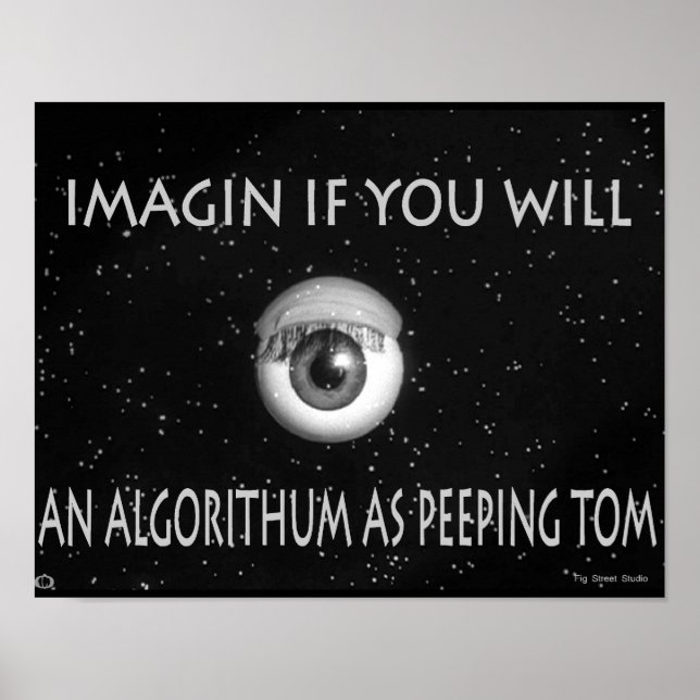 Algorithum as Peeping Tom Cartoon Poster (Front)