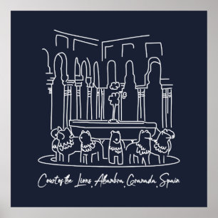 Alhambra Court of the Lions 1 Poster