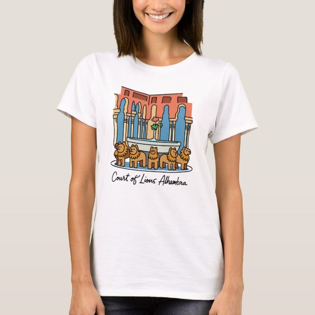 Alhambra Court of the Lions 3 T-Shirt (Front)