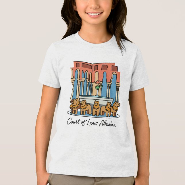 Alhambra Court of the Lions 3 Tri-Blend Shirt (Front)