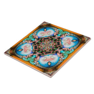 Alhambra Fractal - Ceramic Tile