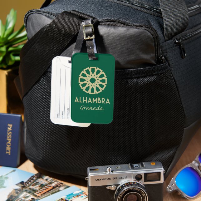 Alhambra Granada 1 Luggage Tag (Front & Back)