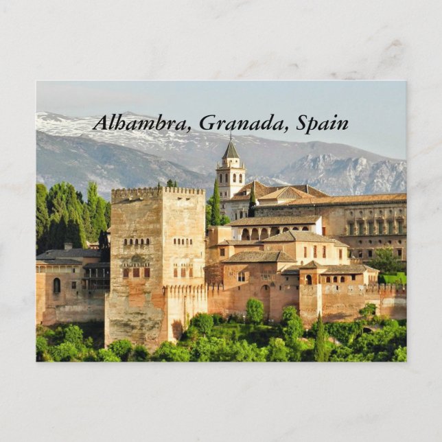 Alhambra, Granada, Andalusia, Spain Postcard (Front)