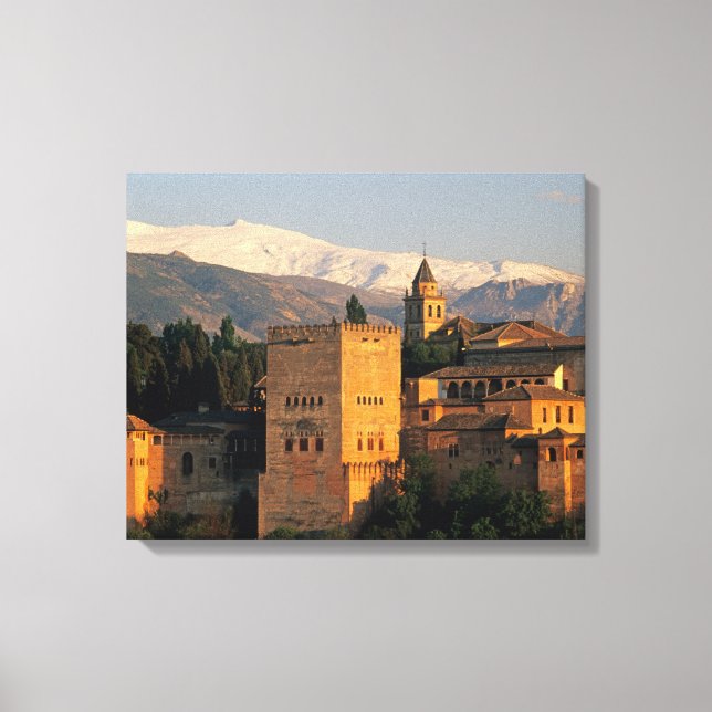 Alhambra; Granada; Andaslusia, Spain, Sierra Canvas Print (Front)