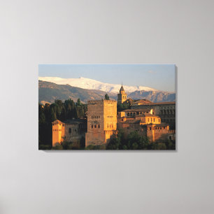 Alhambra; Granada; Andaslusia, Spain, Sierra Canvas Print