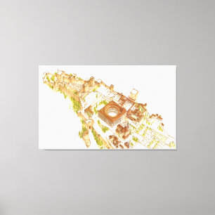 Alhambra Granada Spain. Castle and palaces Canvas Print