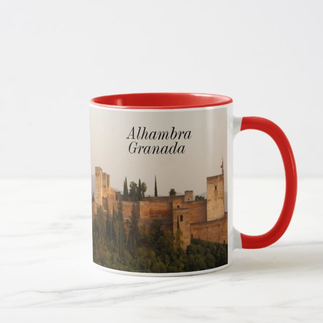 Alhambra Granada Spain Ringer Mug (Right)