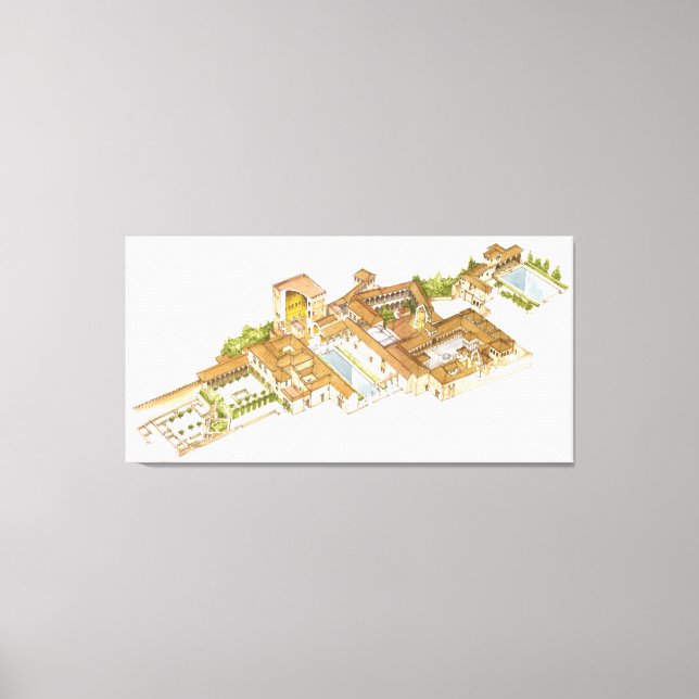 Alhambra Granada Spain. Royal palaces Canvas Print (Front)