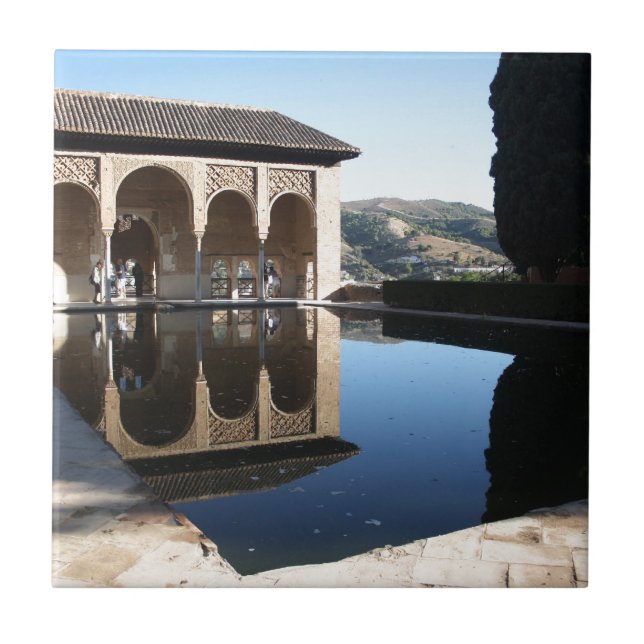 Alhambra, Granada, Spain Tile (Front)