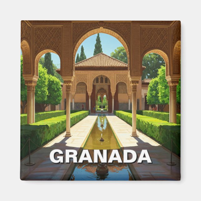 Alhambra Granada Spain Travel Magnet (Front)