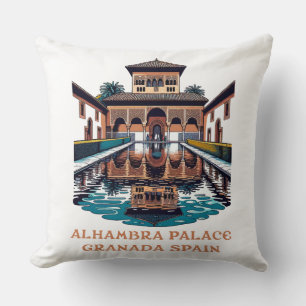Alhambra Palace Granada Spain Cushion