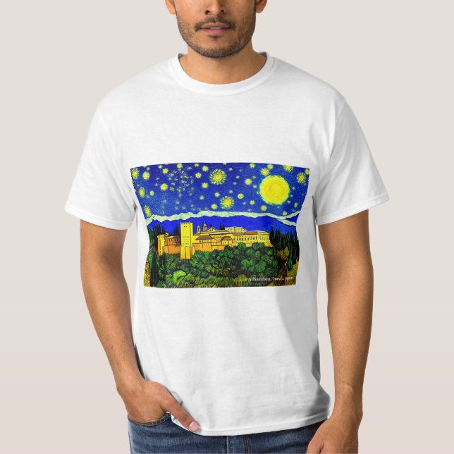Alhambra palace on a T-Shirt (Front)