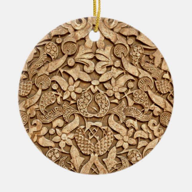 Alhambra pattern ceramic tree decoration (Front)