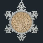Alhambra pattern snowflake pewter christmas ornament<br><div class="desc">Alhambra pattern. Decorative detail from Alhambra in Granada,  Spain. Traditional for islamic art floral pattern. Colour photo.</div>