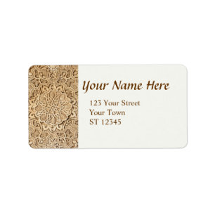 Alhambra pattern with your address label