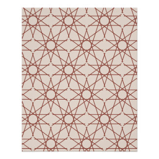 Alhambra Rose Geometry Poster