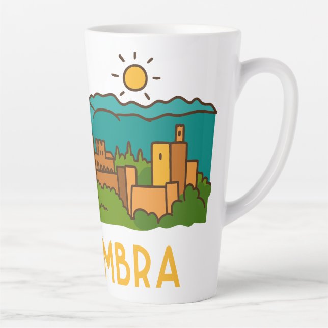 Alhambra Sunset 2 Latte Mug (Right)