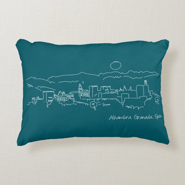 Alhambra Sunset Decorative Cushion (Front)