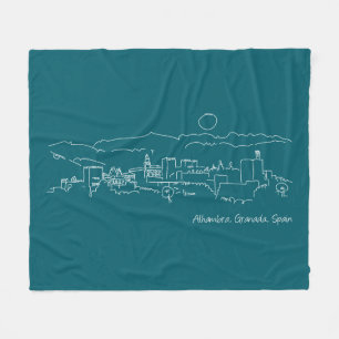 Alhambra Sunset Fleece Blanket