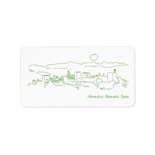 Alhambra Sunset Label