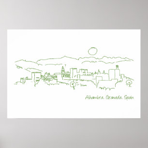 Alhambra Sunset Poster