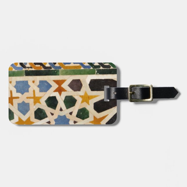 Alhambra Wall Tile #3 Luggage Tag (Front Horizontal)