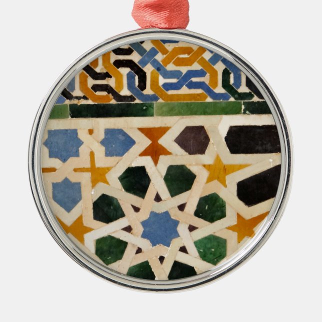 Alhambra Wall Tile #3 Metal Tree Decoration (Front)