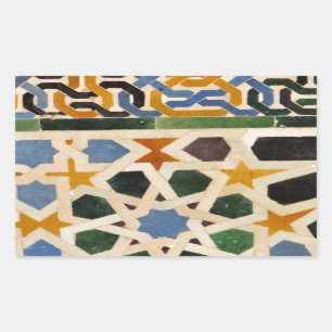 Alhambra Wall Tile #3 Rectangular Sticker