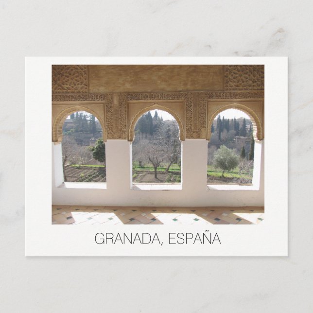 Alhambra windows ~ Granada, Spain Postcard (Front)