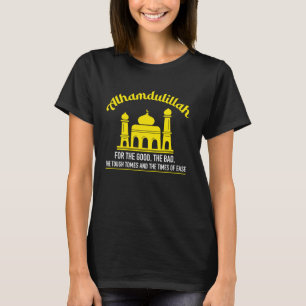 Alhamdulillah Gratitude Mosque Islamic Design For T-Shirt