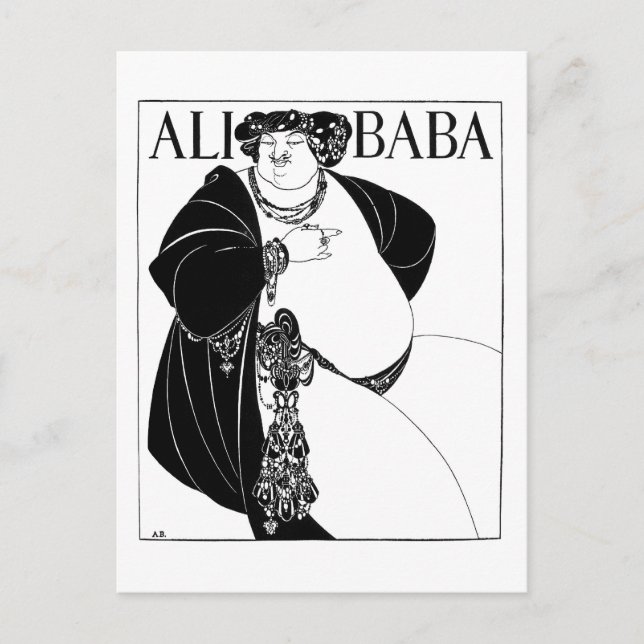 Ali Baba, Aubrey Beardsley Postcard (Front)